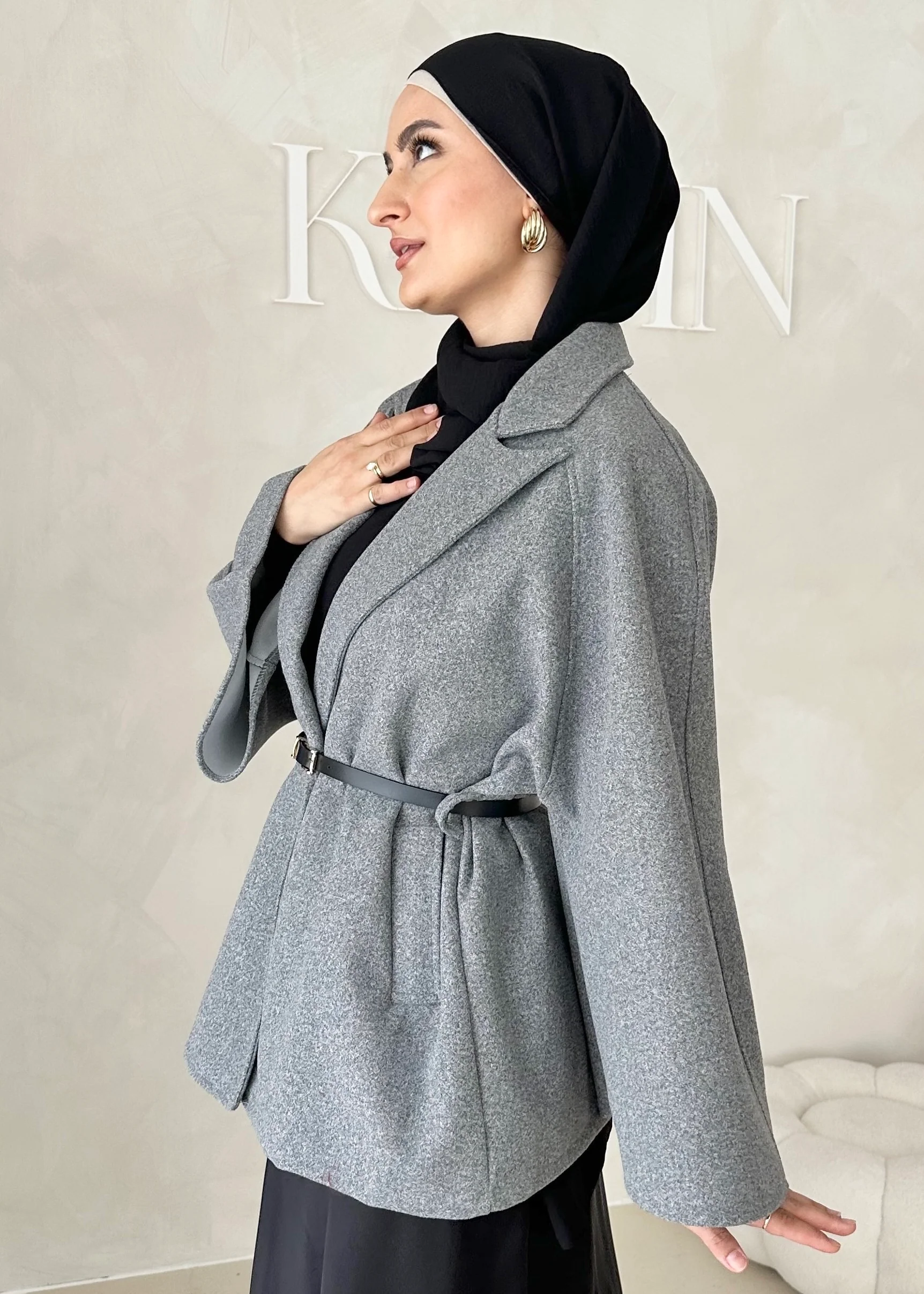 Blazerjacke mit Gürtel - Image 18