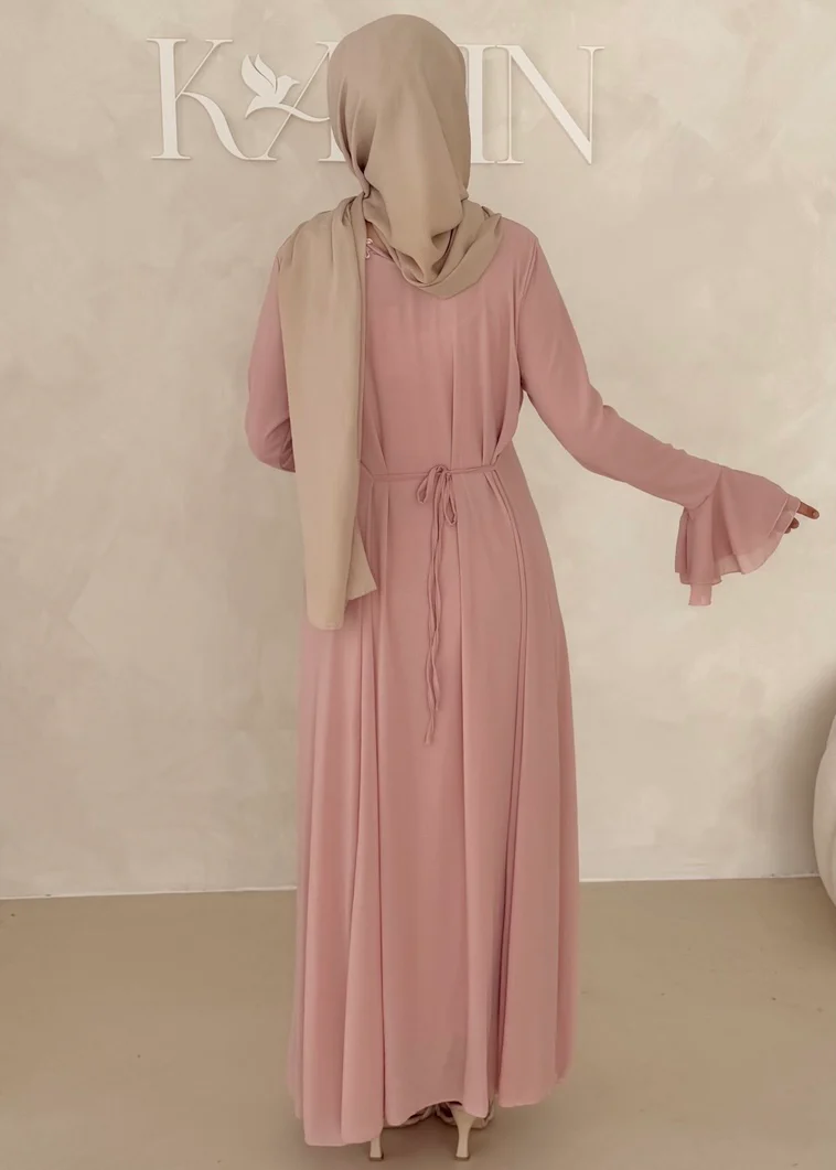 Chiffon Kleid mit Ärmel Details - Image 13
