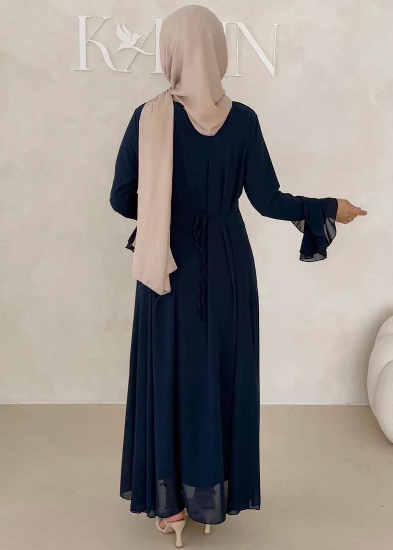 Chiffon Kleid mit Ärmel Details - Image 25