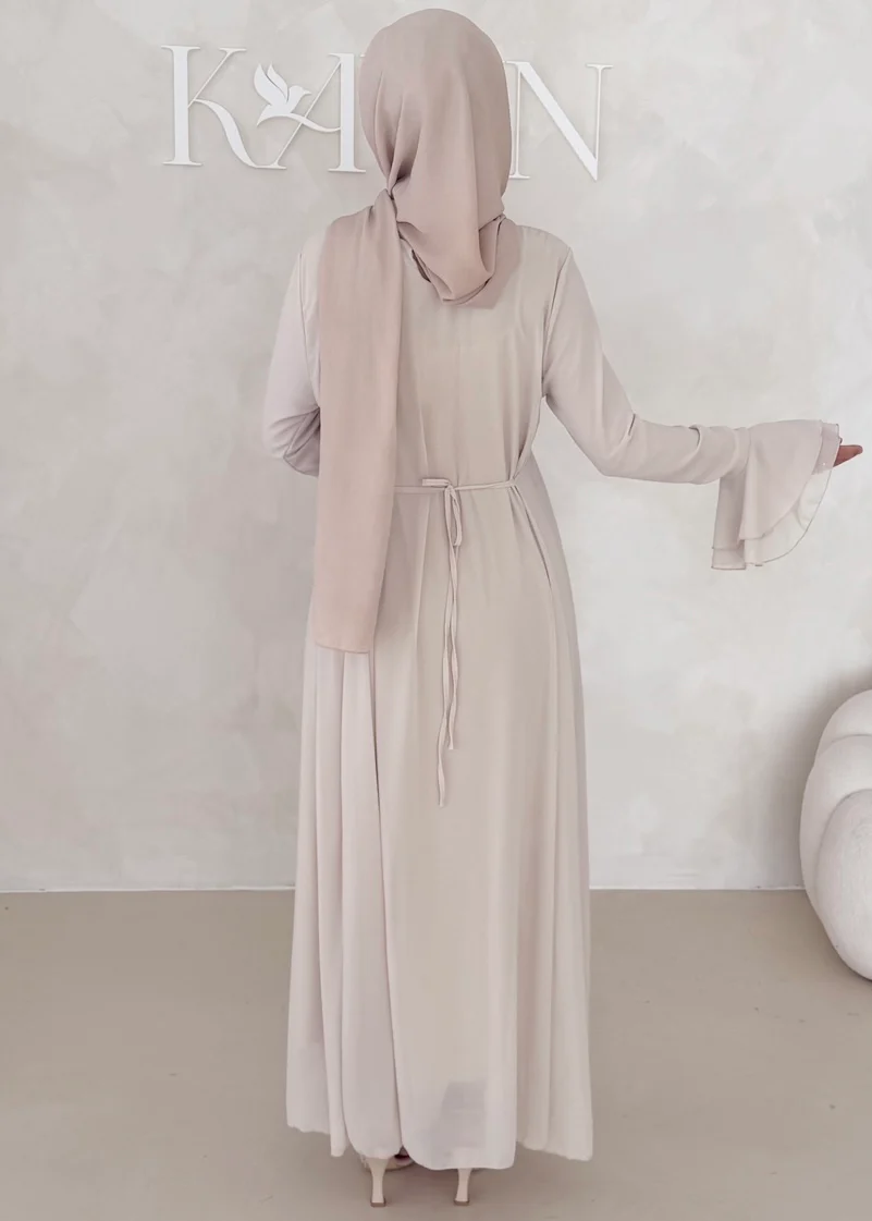 Chiffon Kleid mit Ärmel Details - Image 9