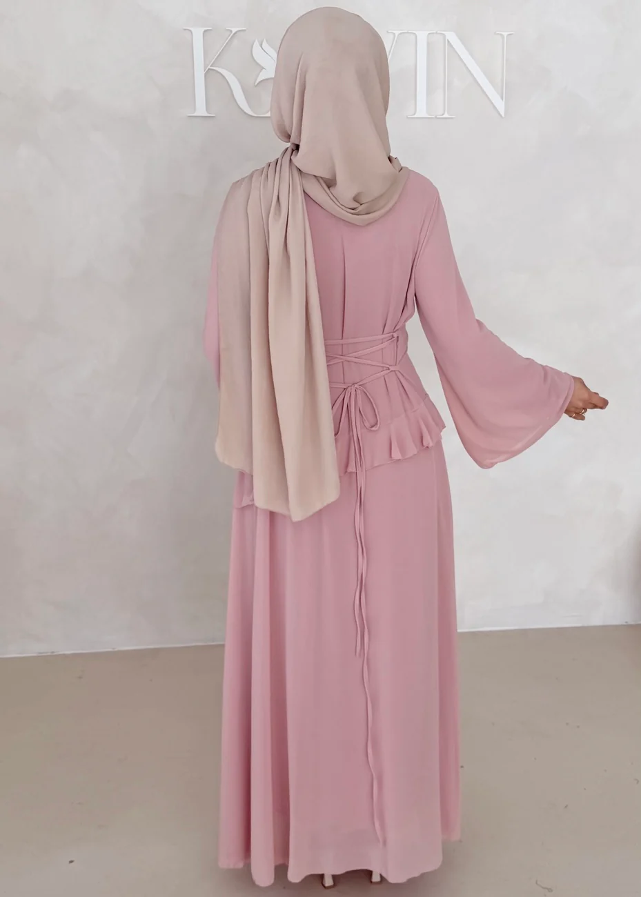 Chiffon Kleid mit Volant Details - Image 15