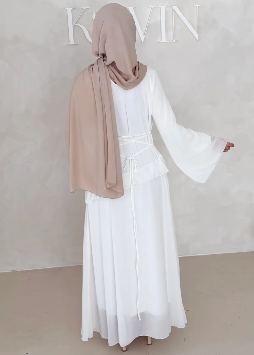 Chiffon Kleid mit Volant Details - Image 18