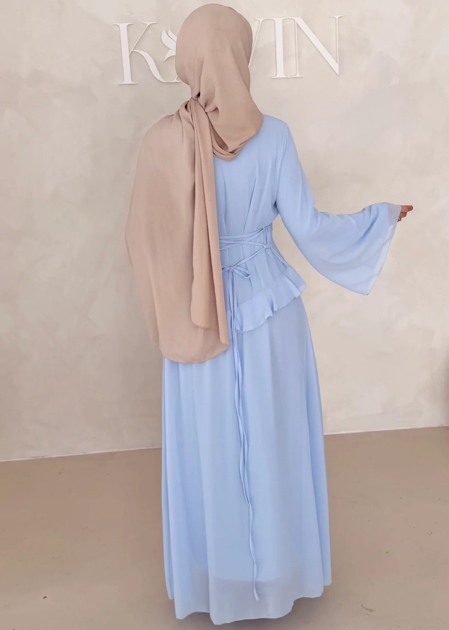 Chiffon Kleid mit Volant Details - Image 3