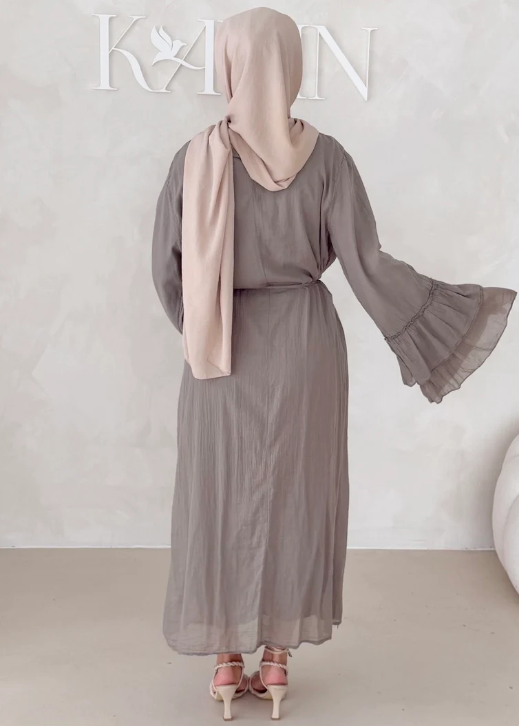 Cotton Kleid mit Trompetenärmeln - Image 12