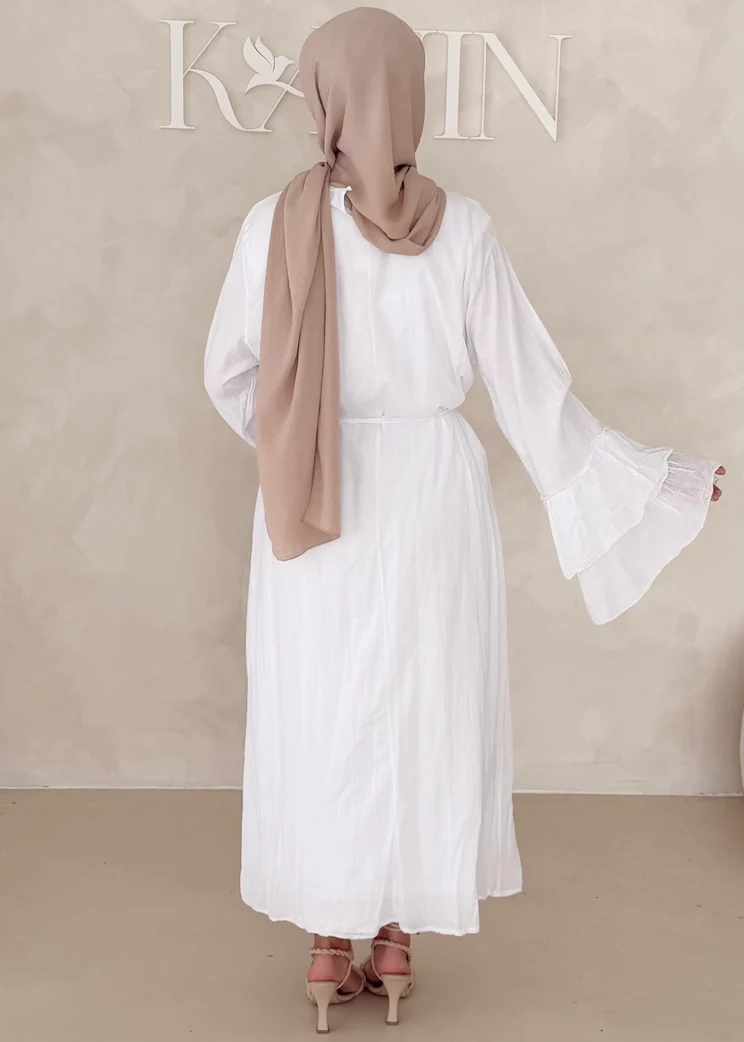 Cotton Kleid mit Trompetenärmeln - Image 15
