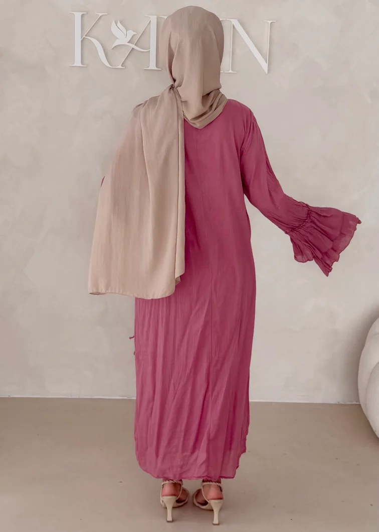 Cotton Kleid mit Trompetenärmeln - Image 20