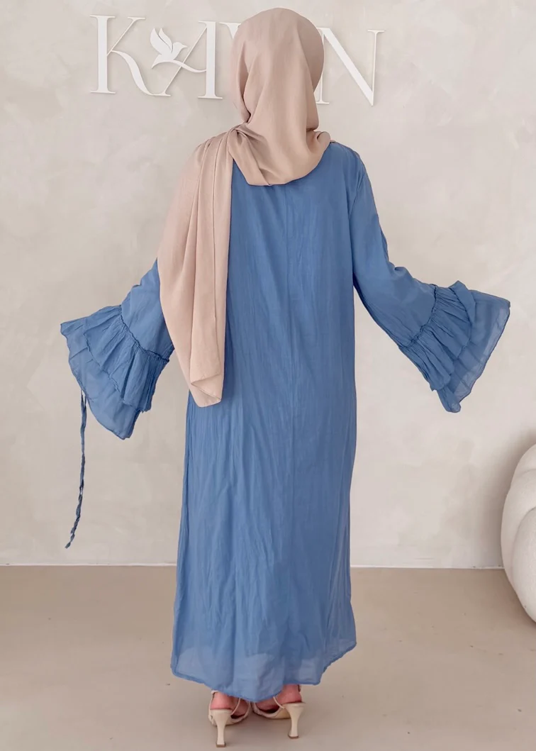 Cotton Kleid mit Trompetenärmeln - Image 23