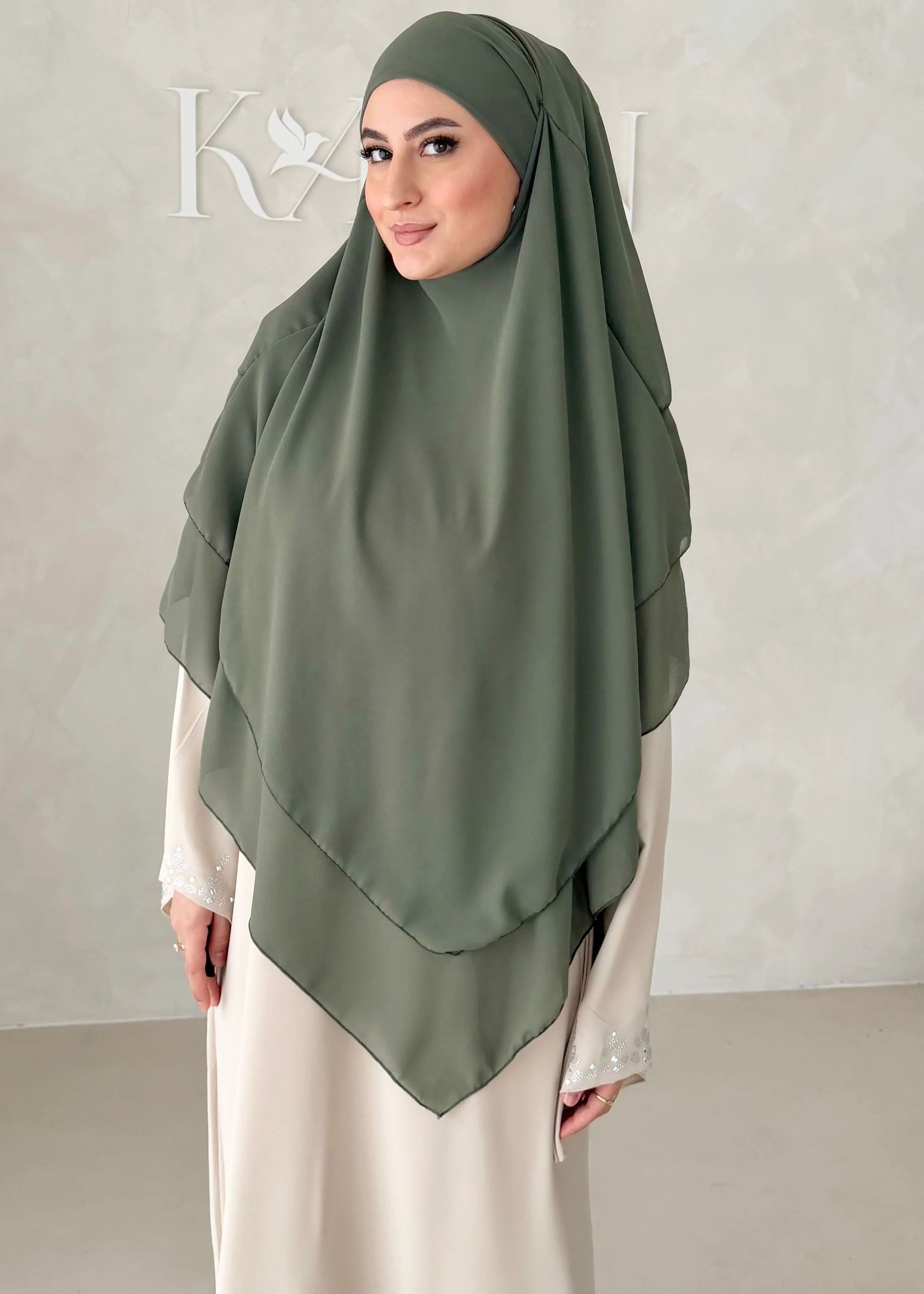 Dreilagiger Chiffon Khimar - Image 10