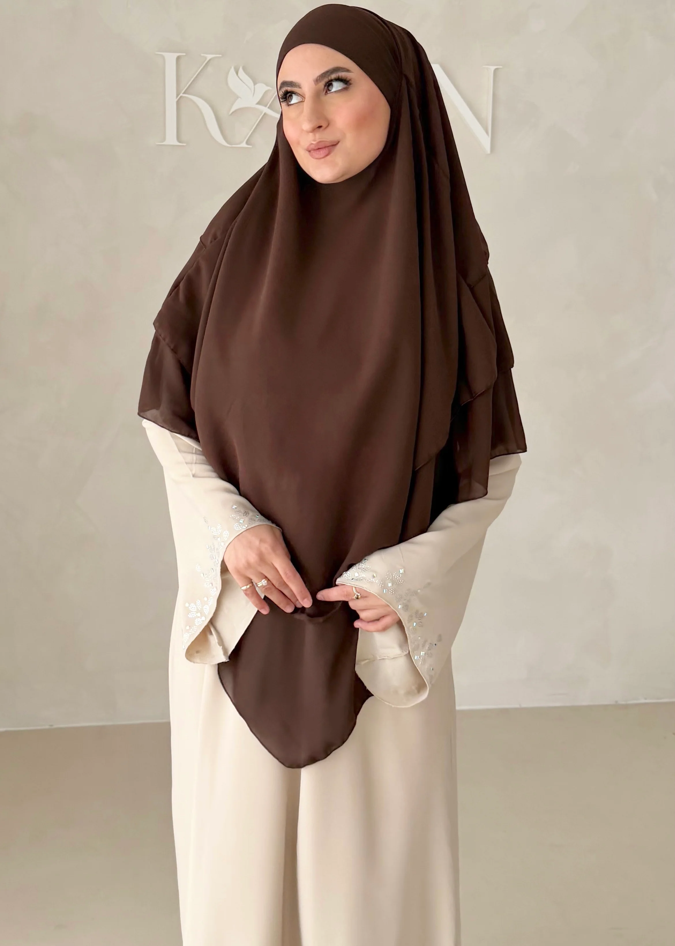 Dreilagiger Chiffon Khimar - Image 16