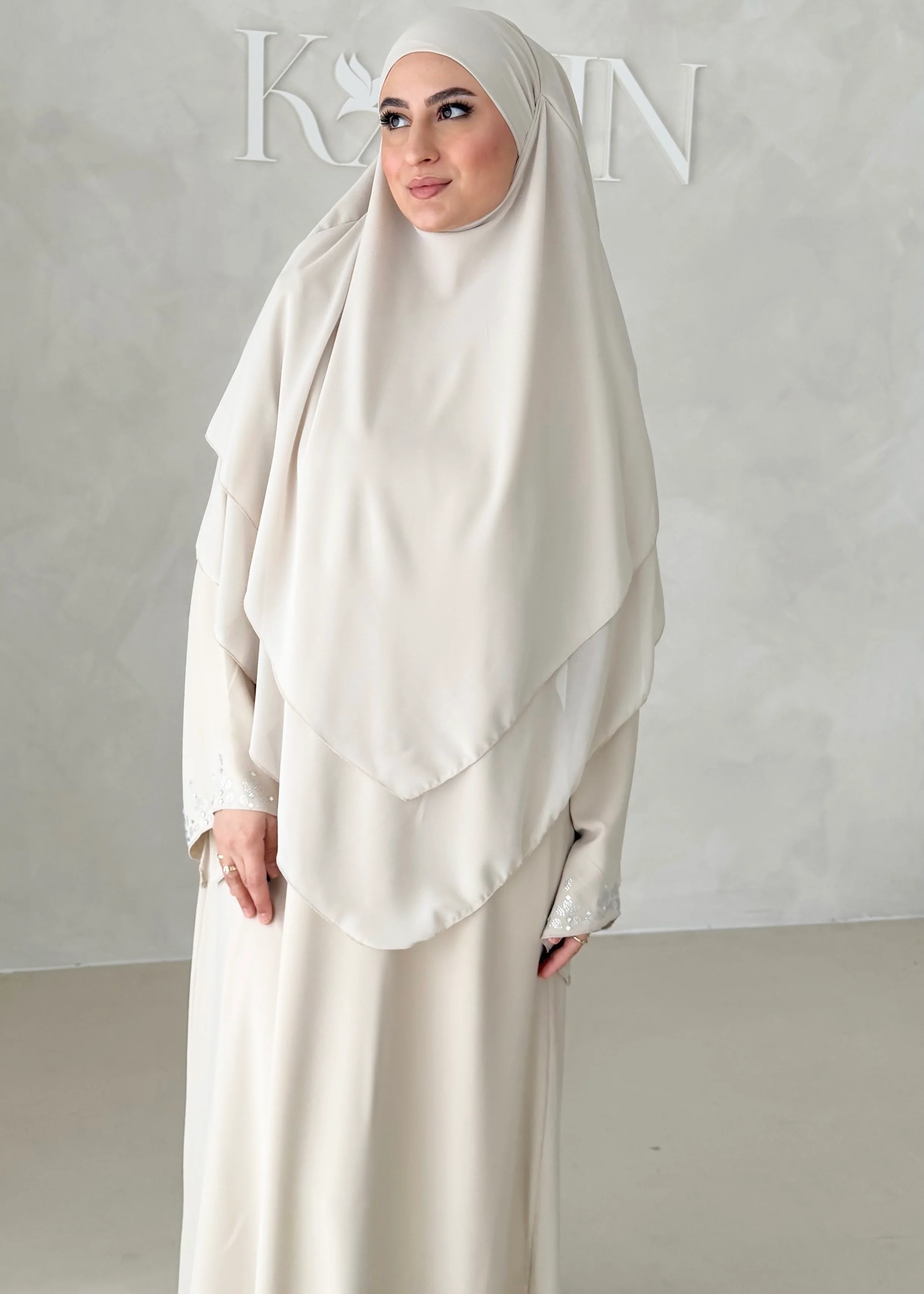 Dreilagiger Chiffon Khimar - Image 4