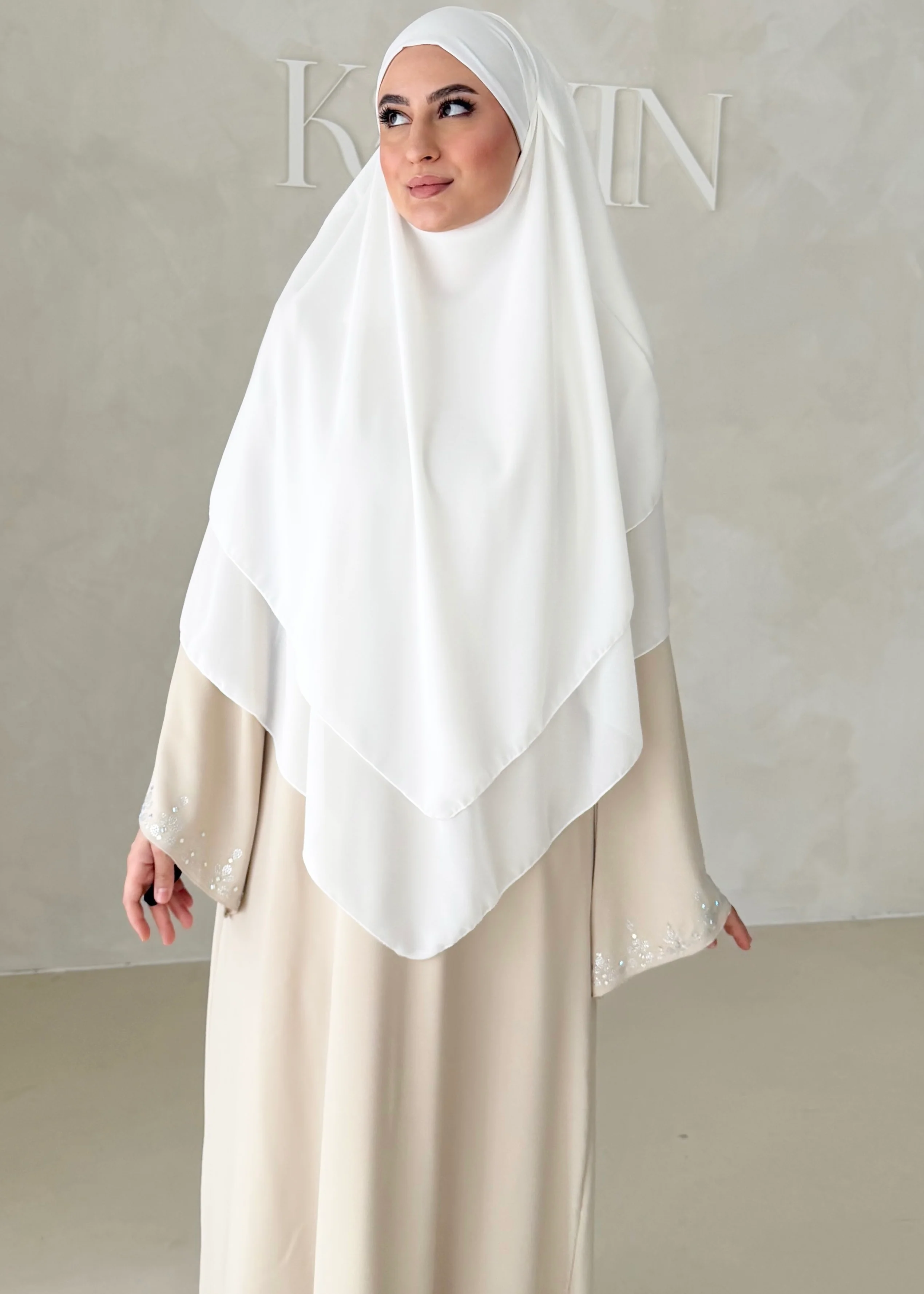 Dreilagiger Chiffon Khimar - Image 6
