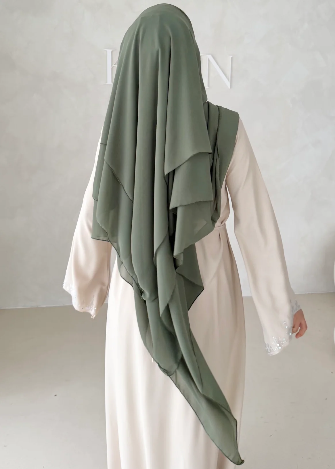 Dreilagiger Chiffon Khimar - Image 9