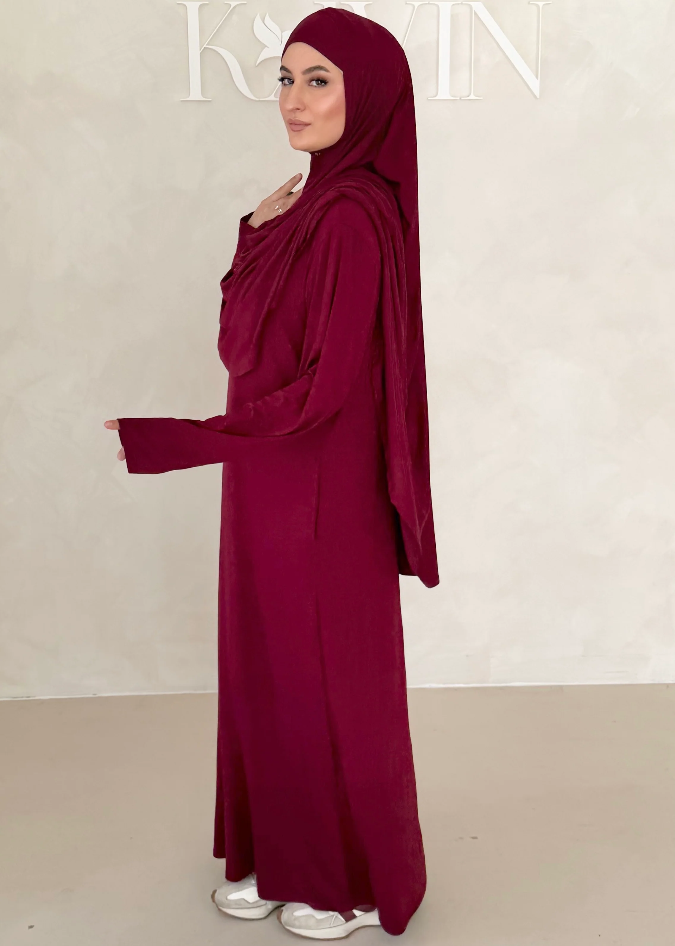 Iman Abaya Set mit Khimar - Image 13