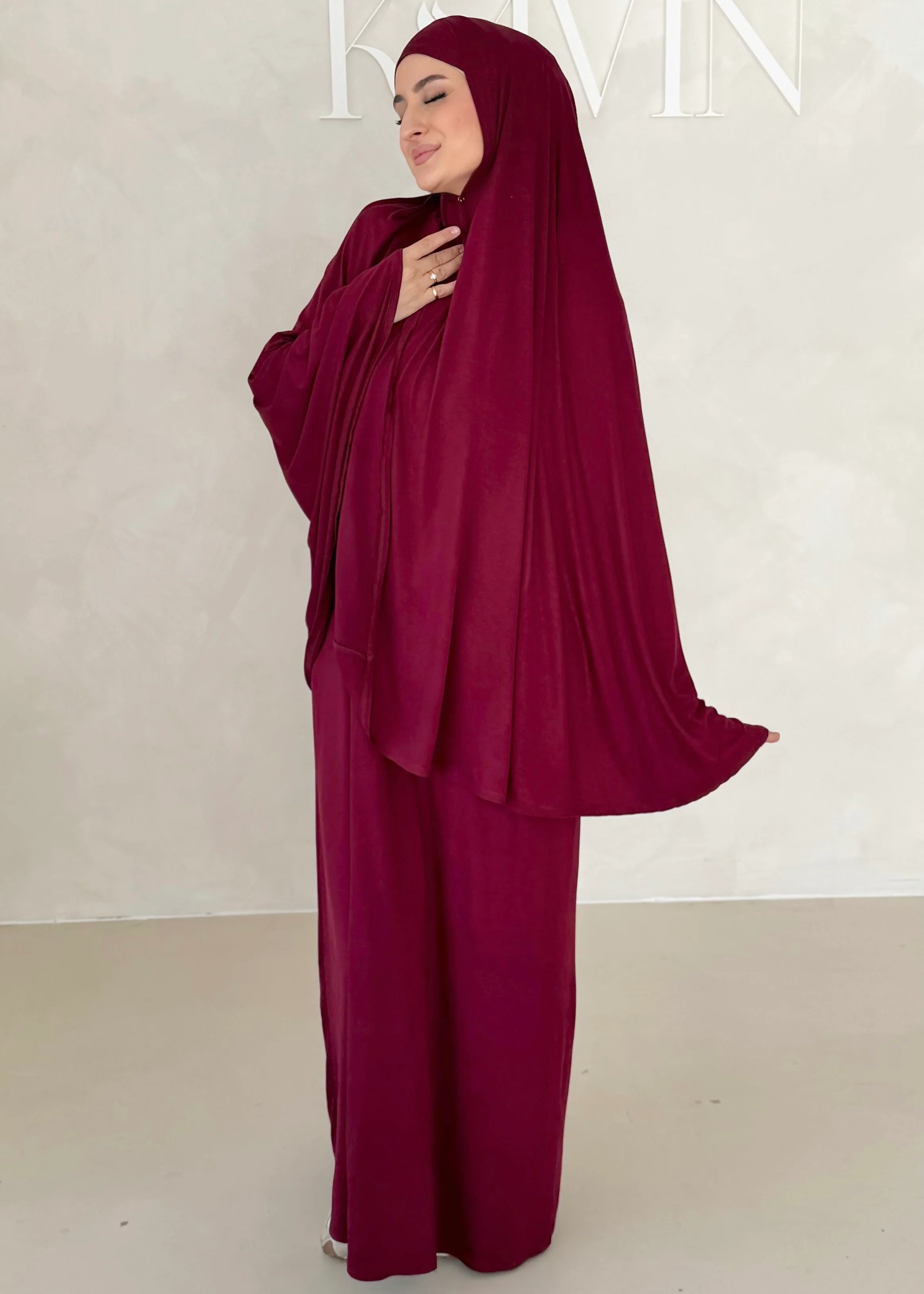 Iman Abaya Set mit Khimar - Image 14
