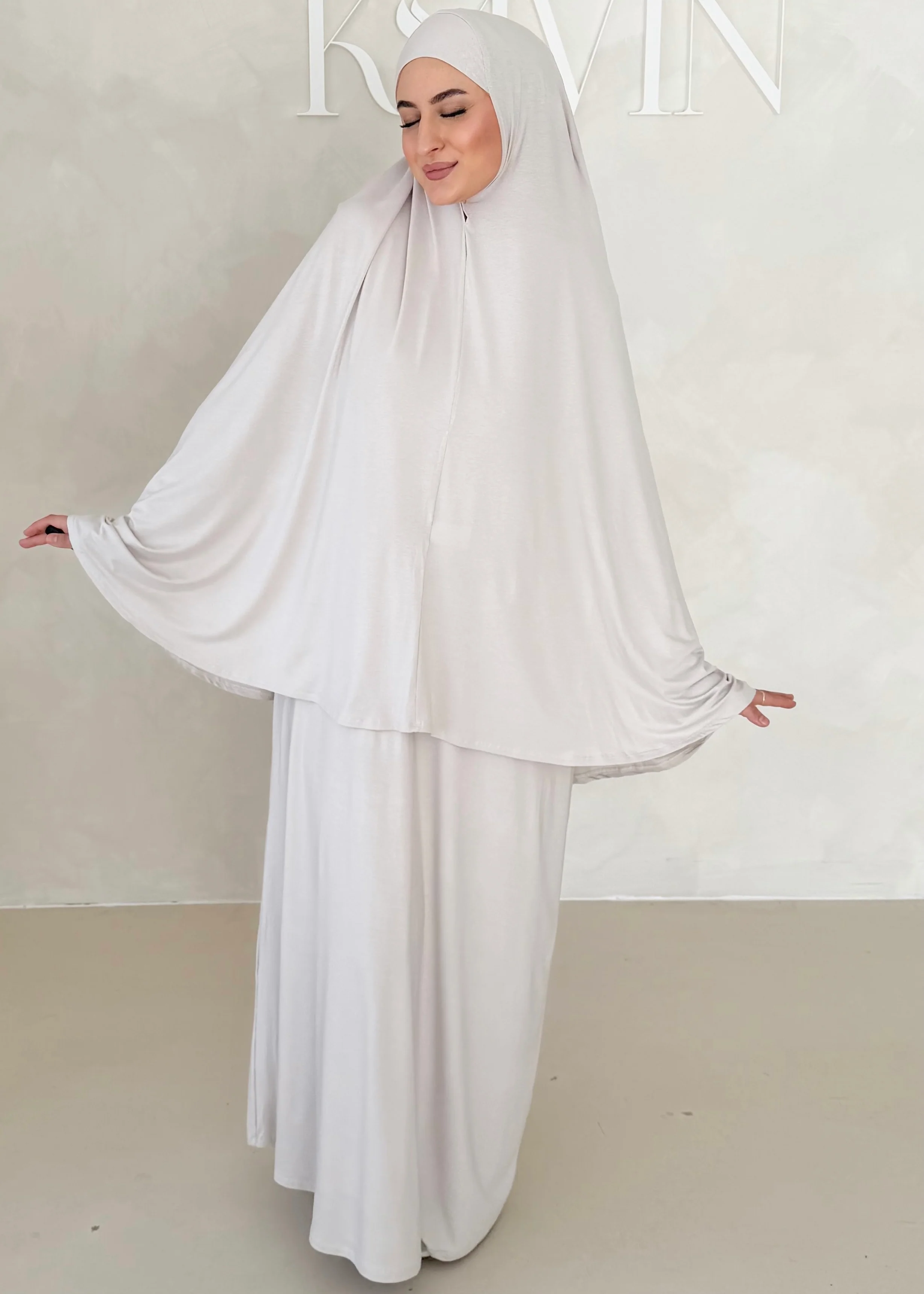 Iman Abaya Set mit Khimar - Image 5