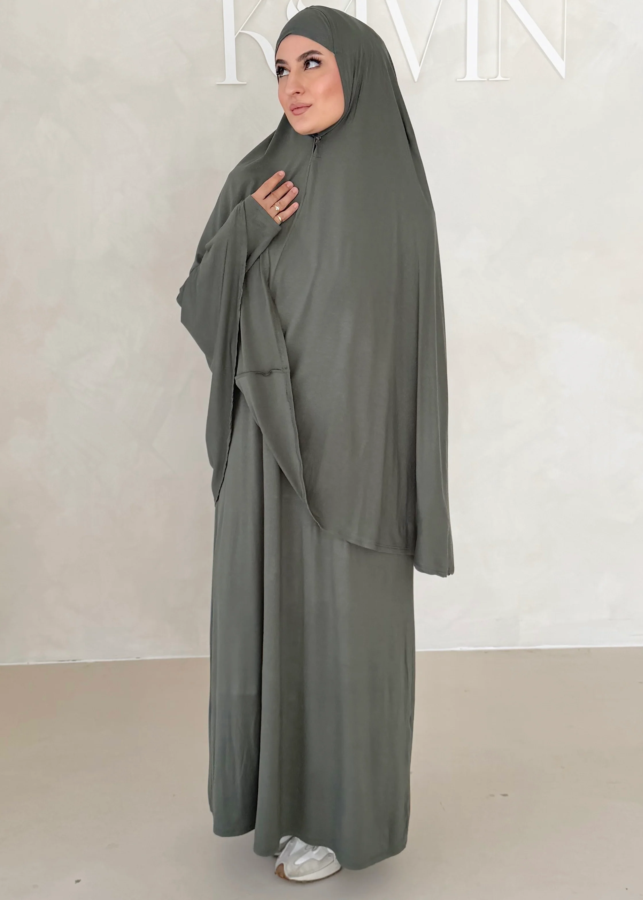 Iman Abaya Set mit Khimar - Image 8