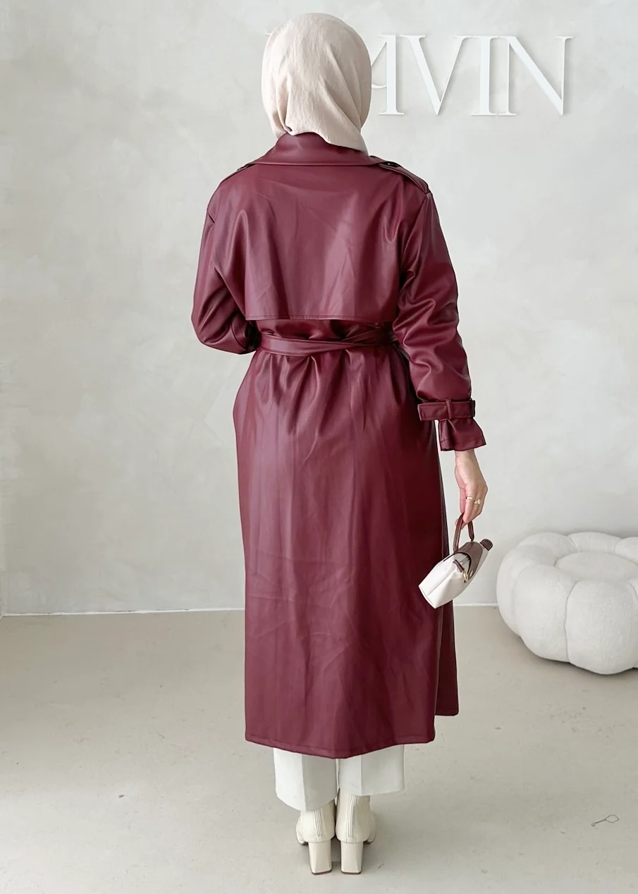 Trenchcoat in Lederoptik - Image 3