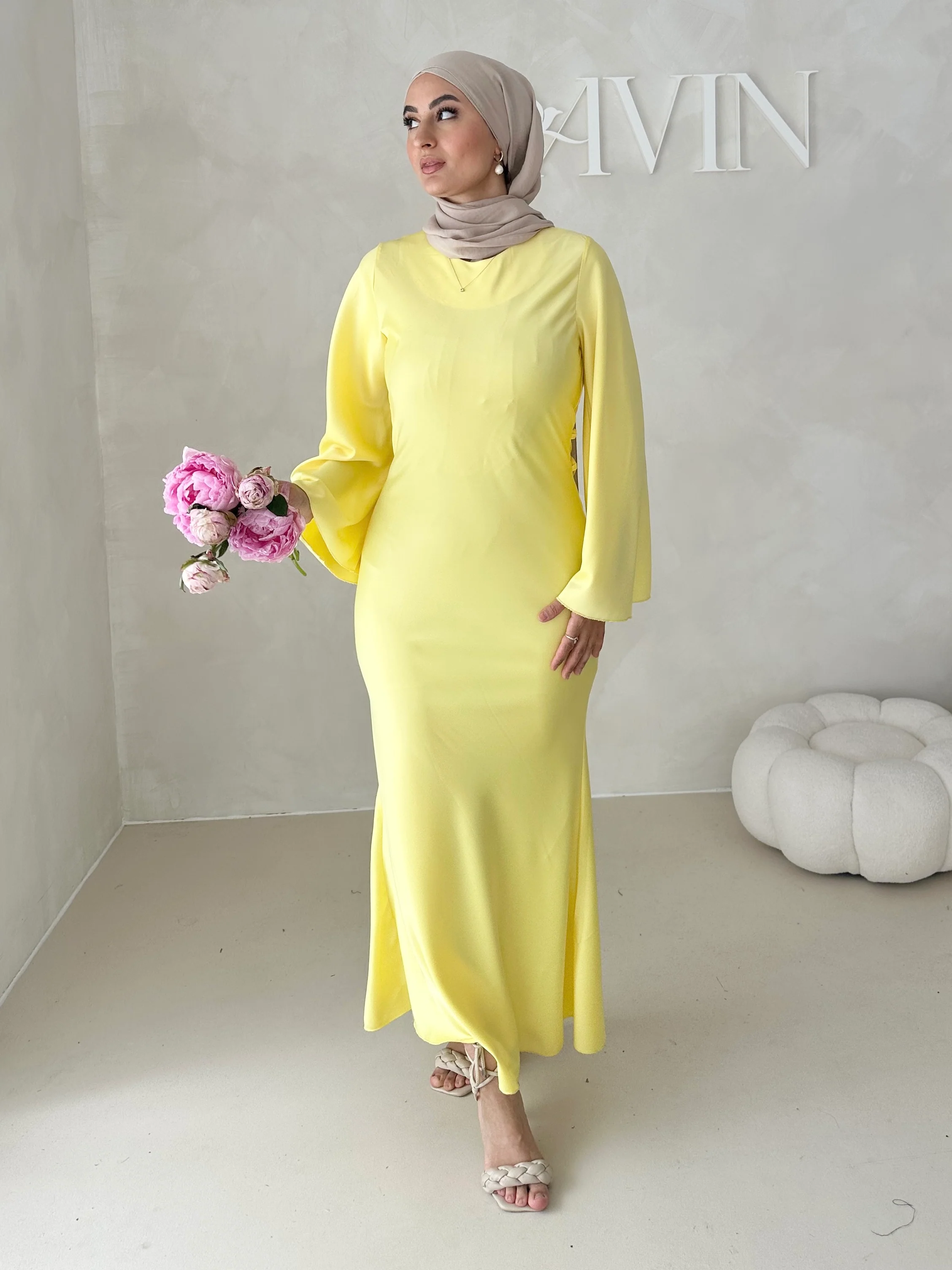 Satin-Optik Kleid - Image 20