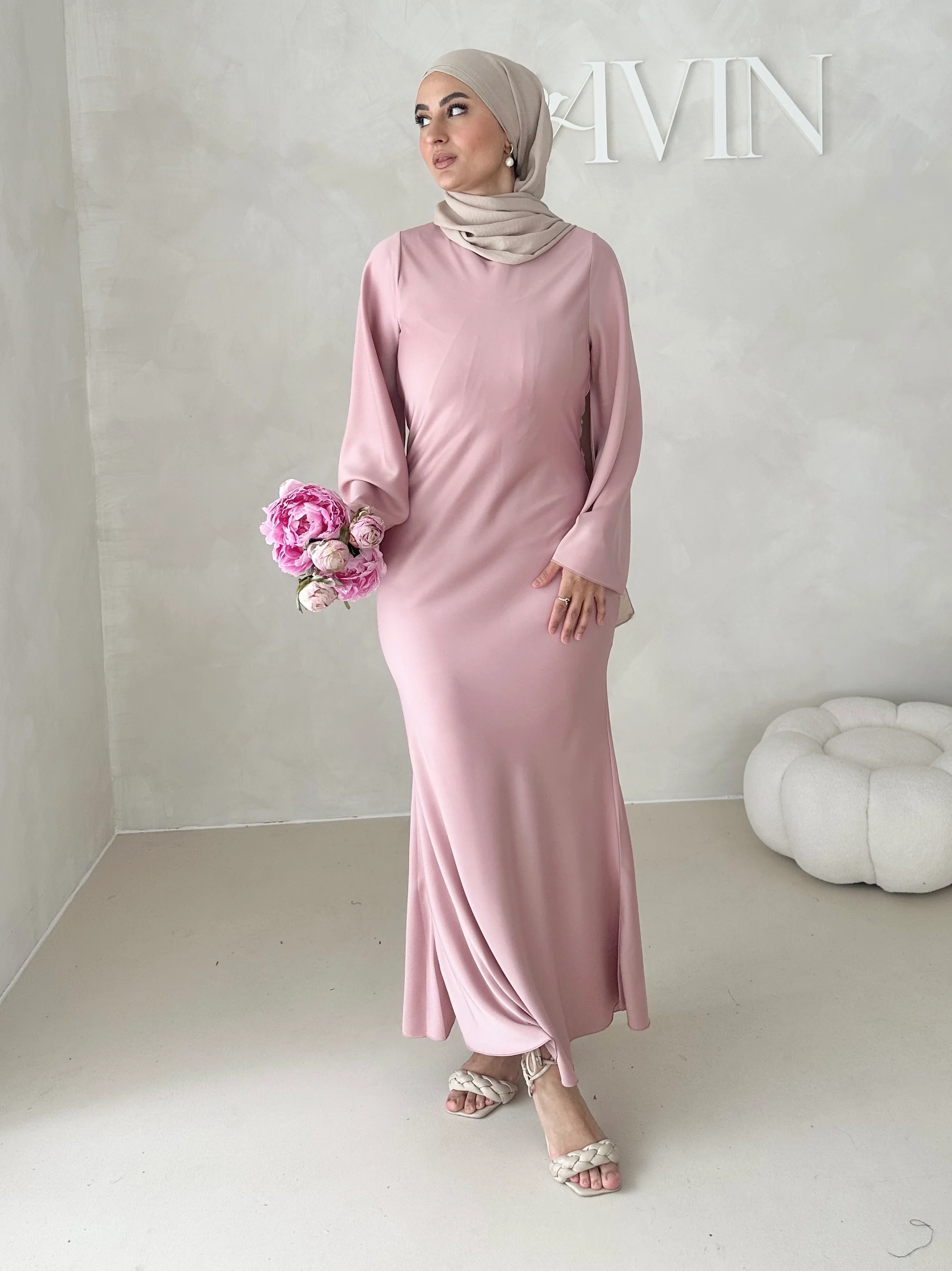 Satin-Optik Kleid - Image 24