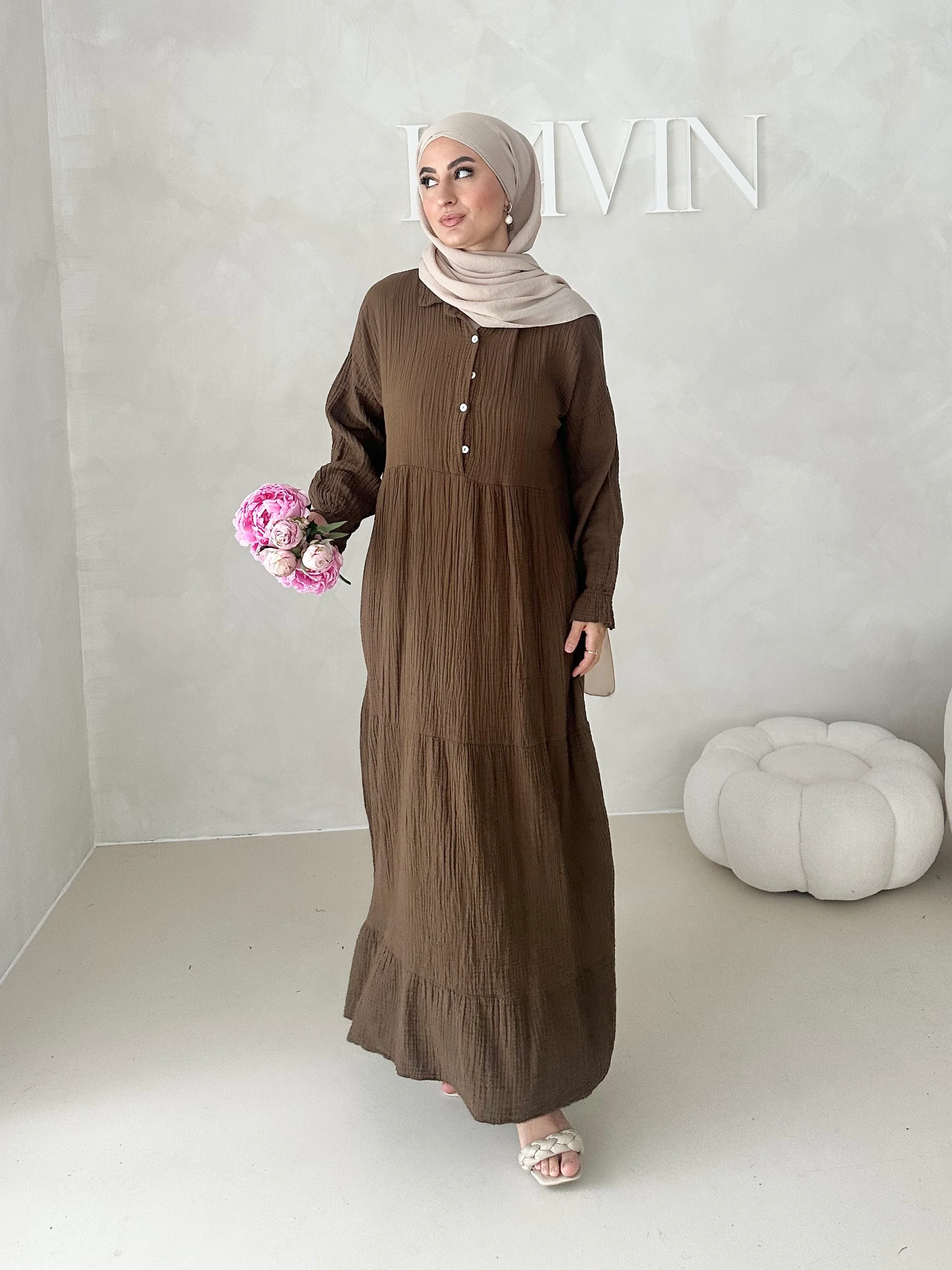 Musselin Boho Kleid
