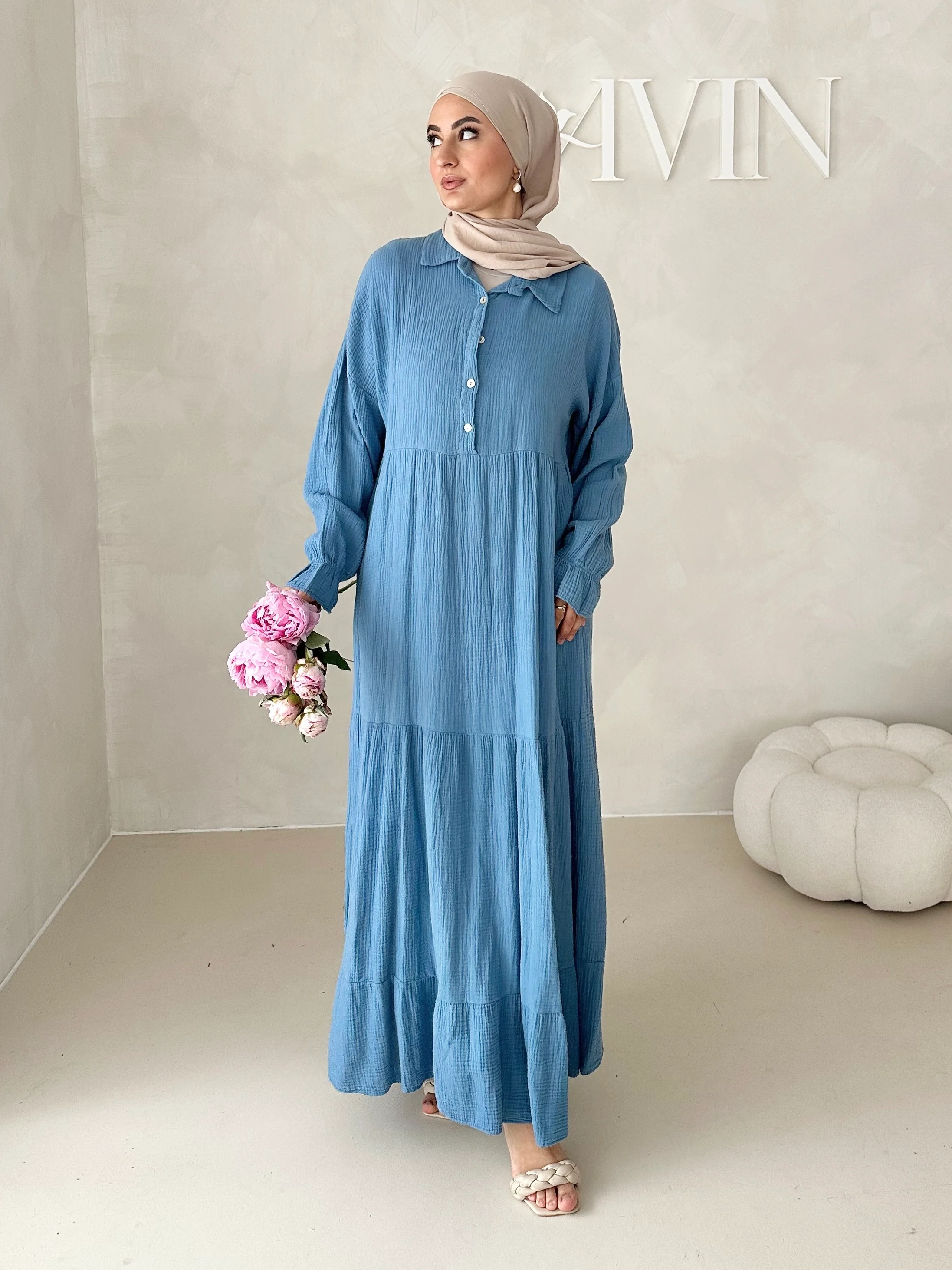 Musselin Boho Kleid - Image 6
