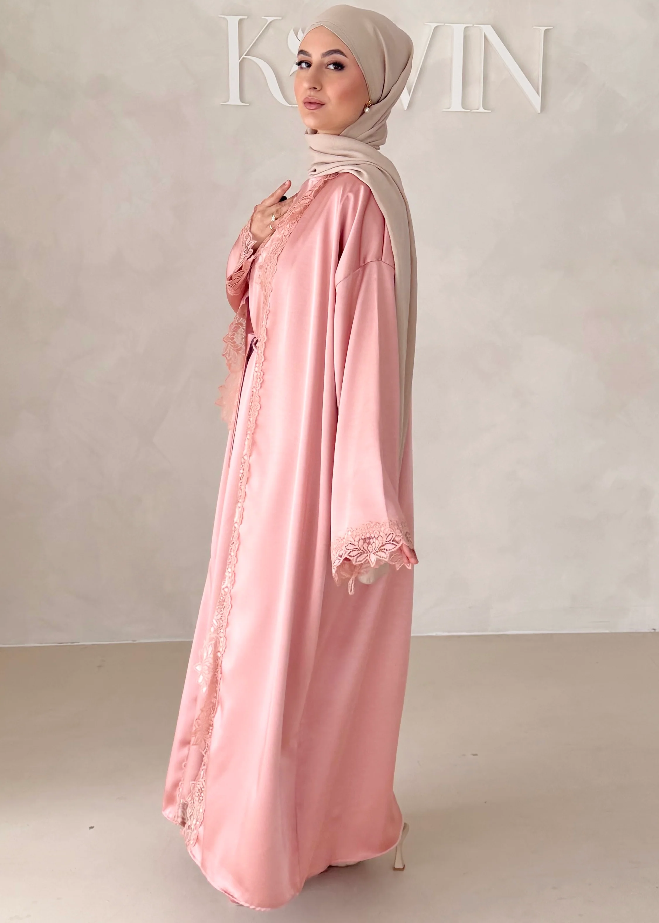 Rosé Abaya-Zweiteiler - Image 14
