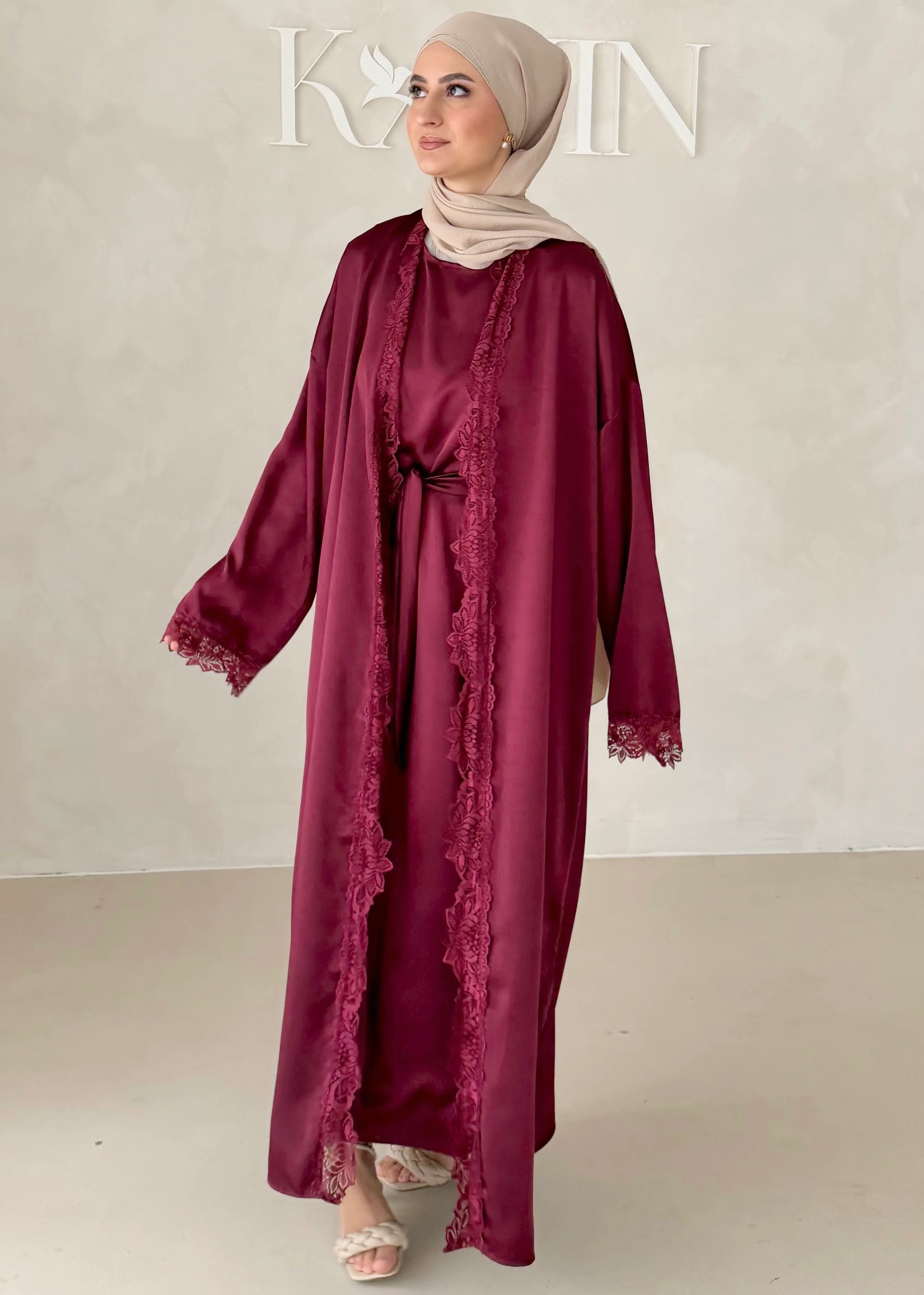 Rosé Abaya-Zweiteiler - Image 19