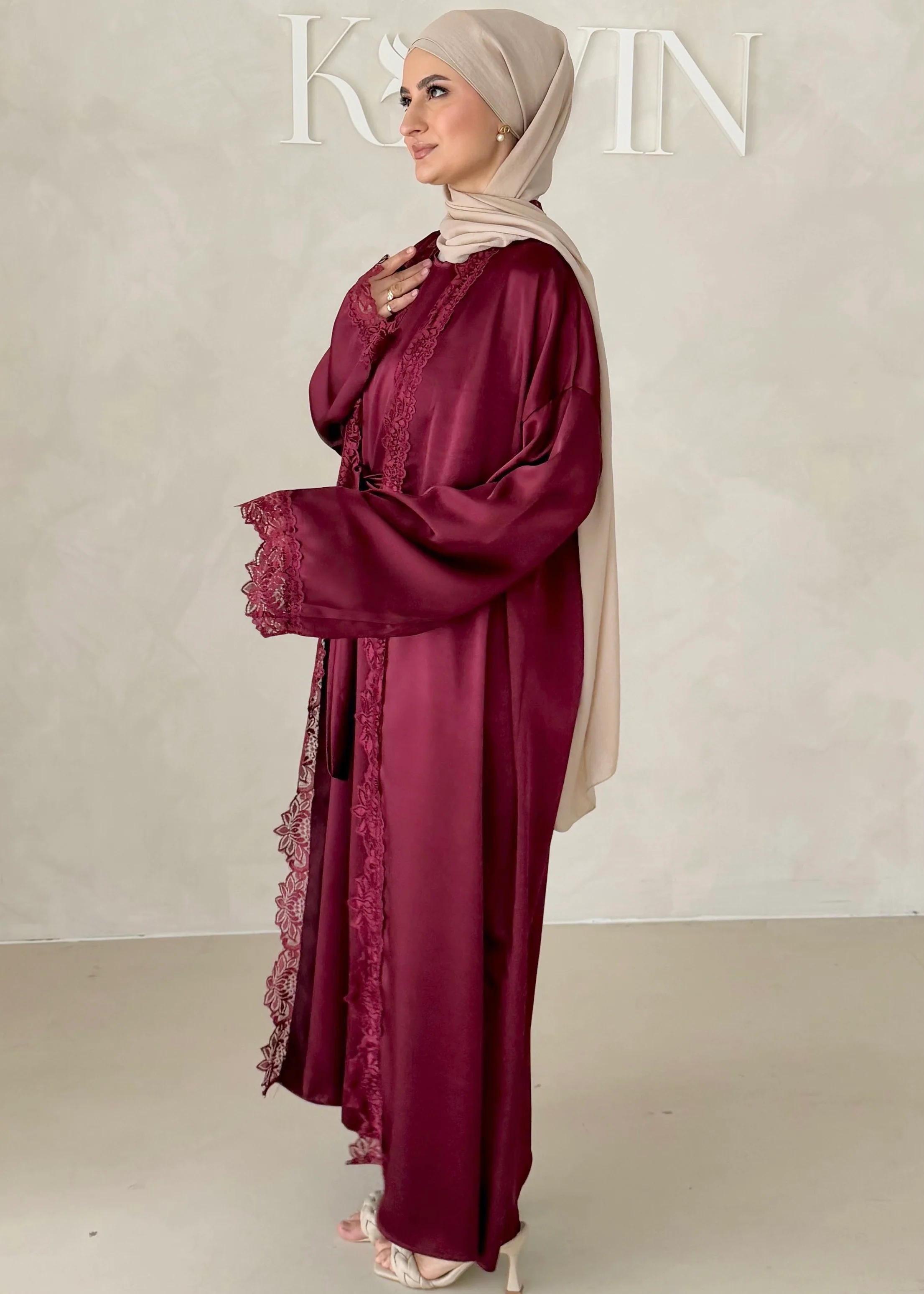 Rosé Abaya-Zweiteiler - Image 20