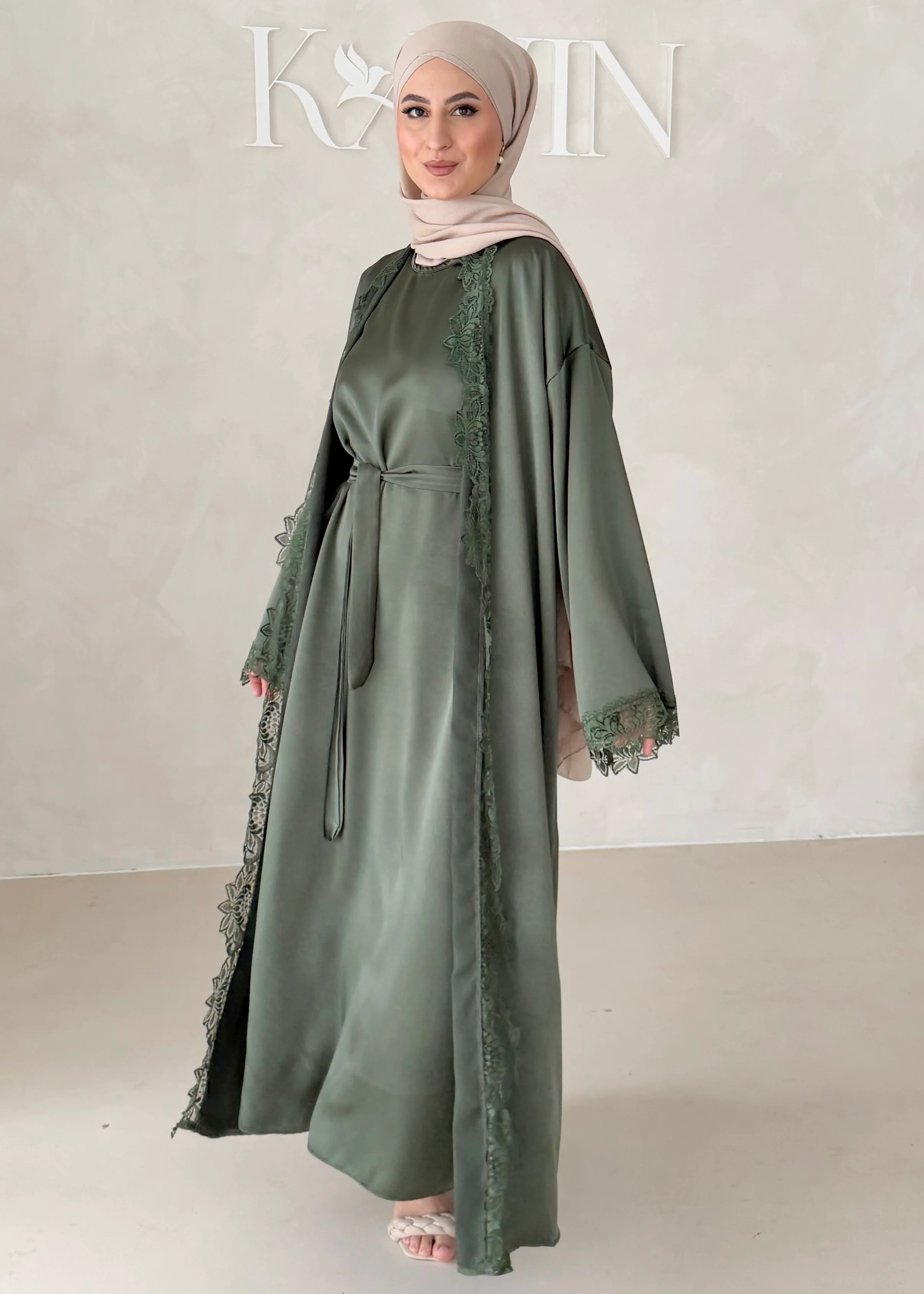 Rosé Abaya-Zweiteiler - Image 22