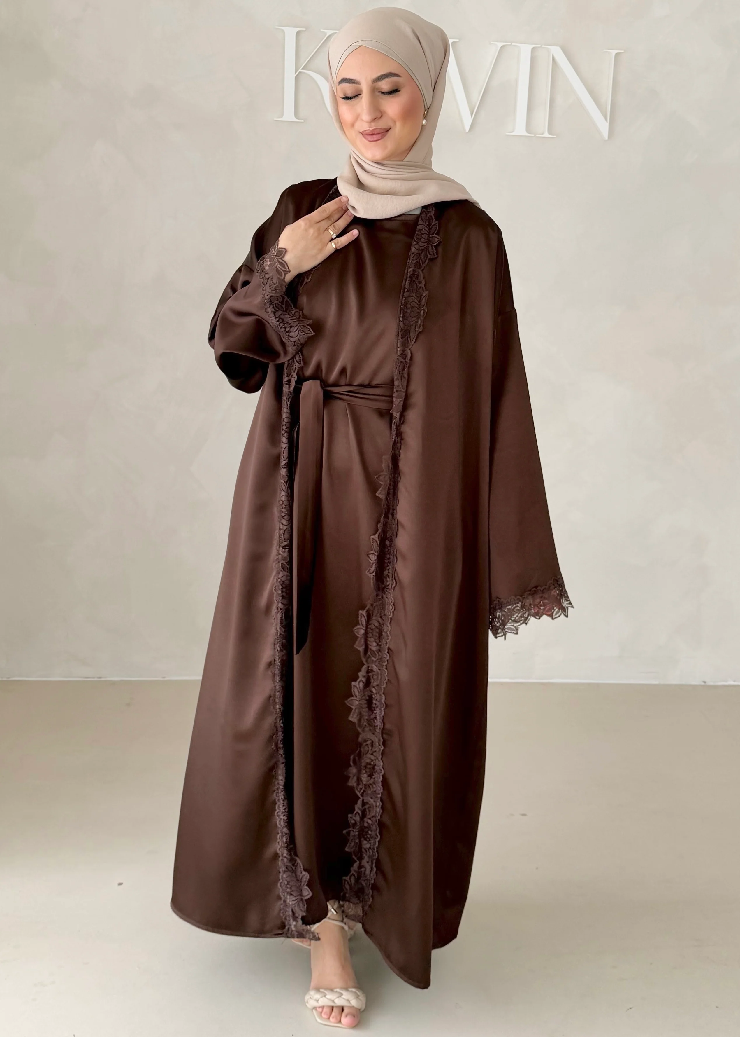 Rosé Abaya-Zweiteiler - Image 26