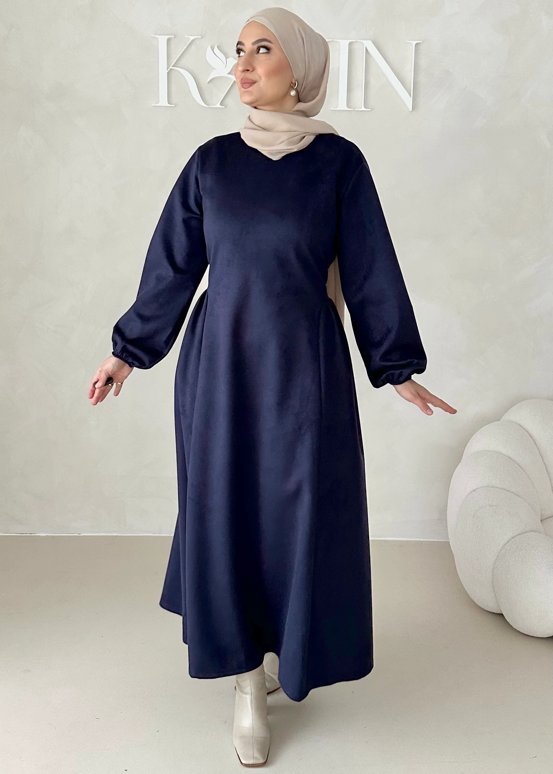 Samt-Optik Kleid - Image 10