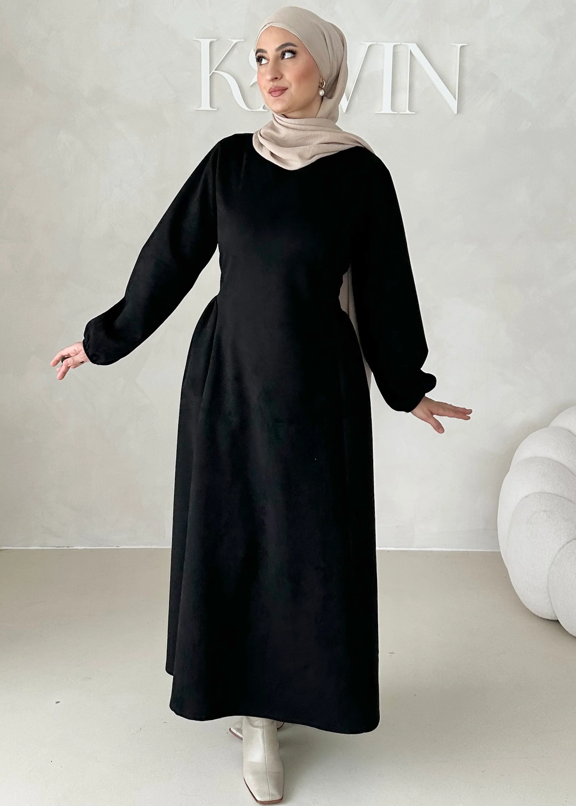 Samt-Optik Kleid - Image 13