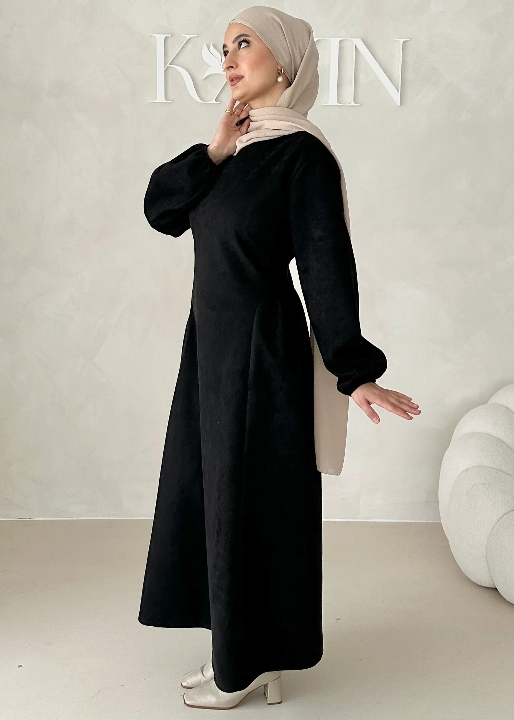Samt-Optik Kleid - Image 15