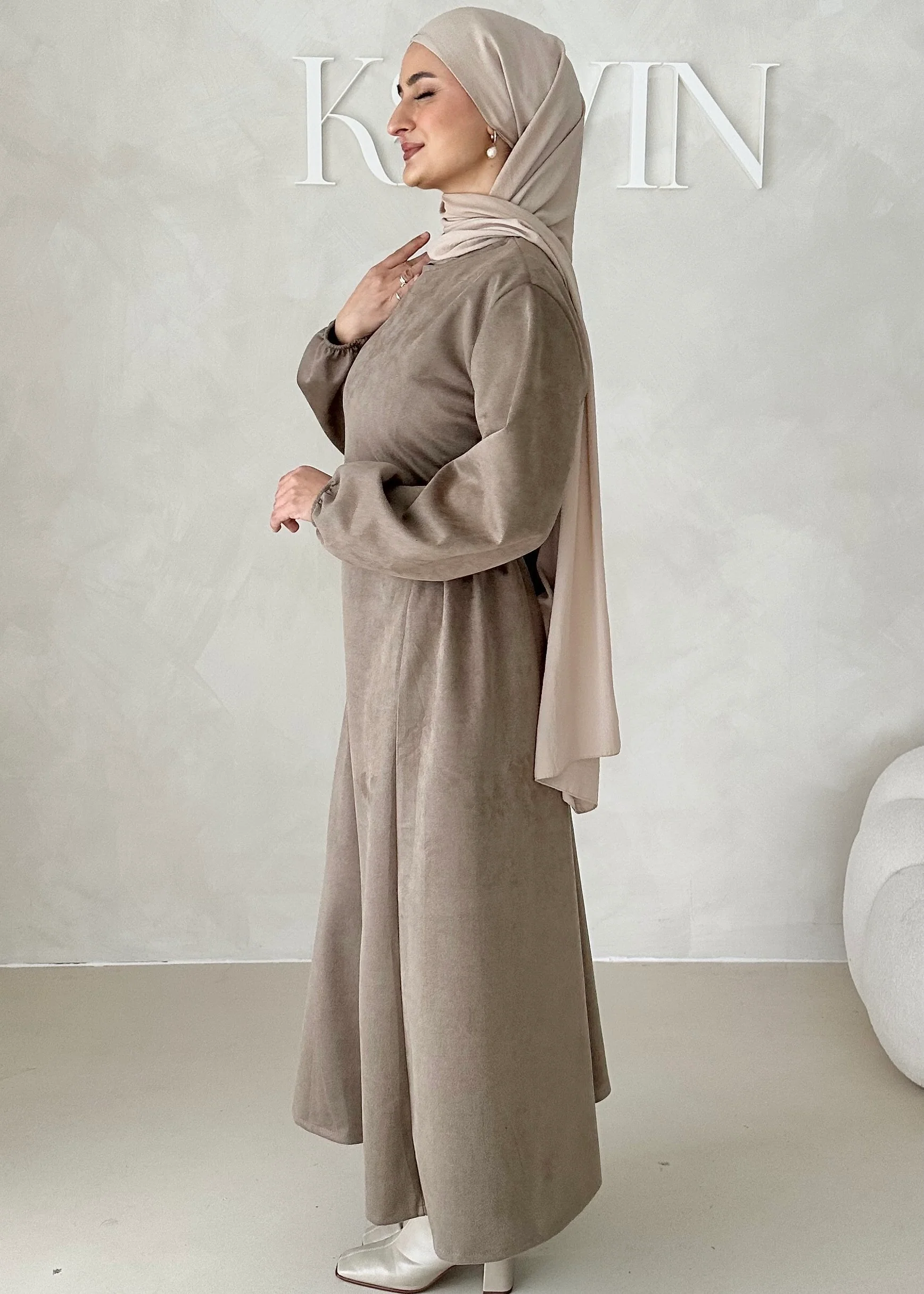 Samt-Optik Kleid - Image 5