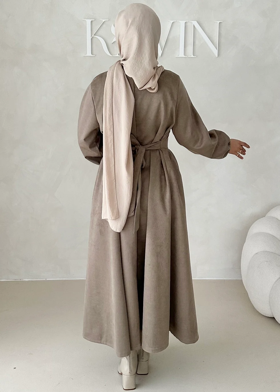 Samt-Optik Kleid - Image 6