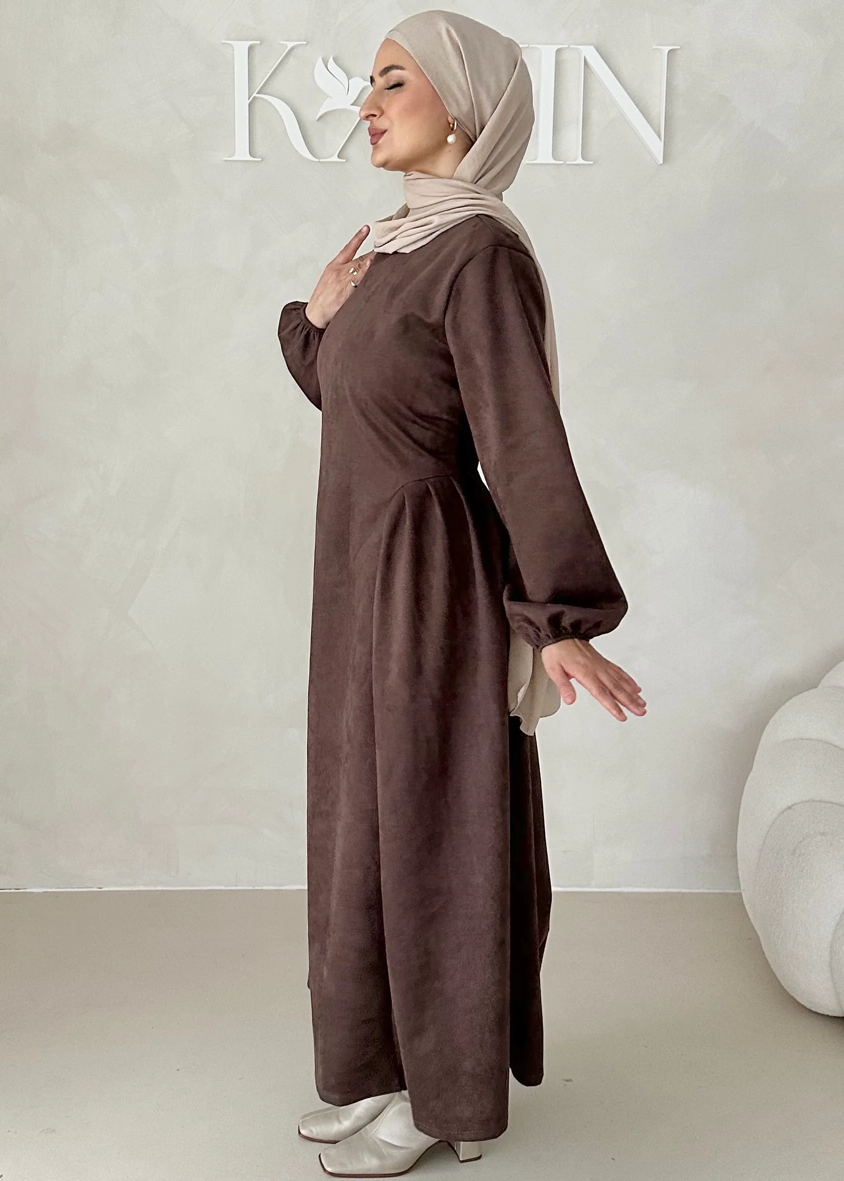 Samt-Optik Kleid - Image 8